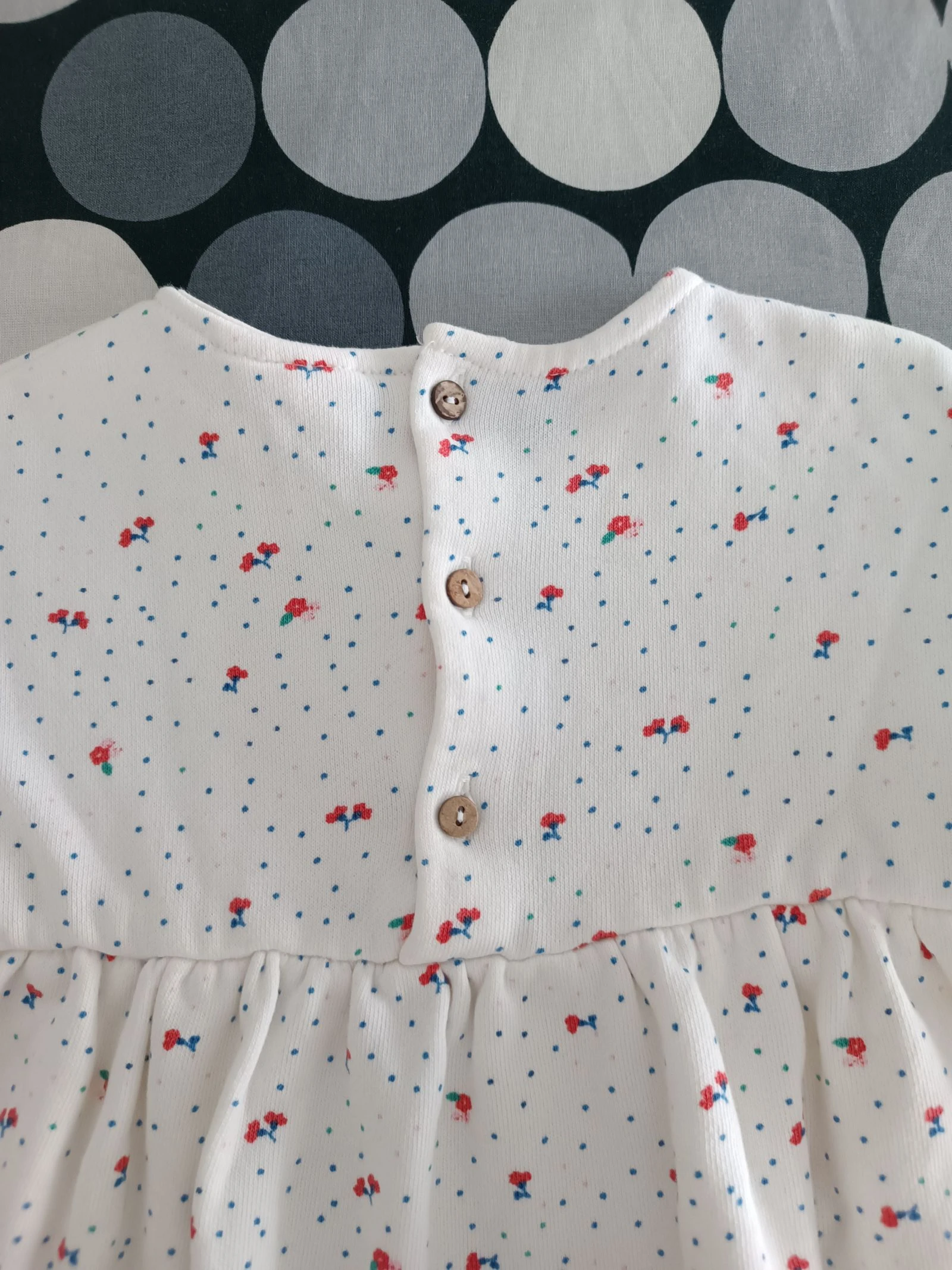 Zippy jurk 6-9 maanden - Wit met mini kersen 🍒 – photo 6